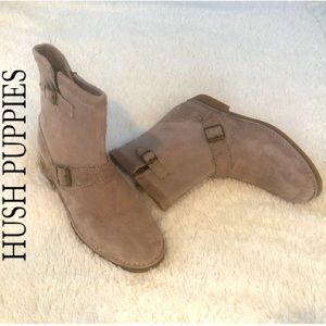 HUSH PUPPIES Leather (Suede) High Ankle Boots w/ Side Zip. Fantastic‼️